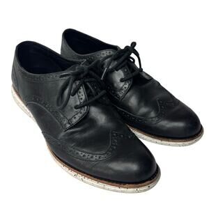 Cole Haan Lunar Grand Wingtip Oxford Black Women's 8B Shoes Leather